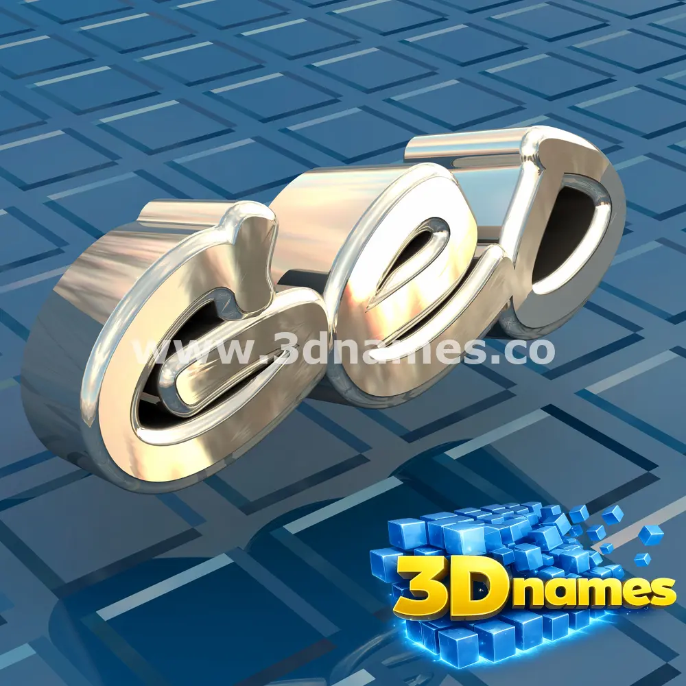 geo in Blue Bling style - 3D name wallpaper