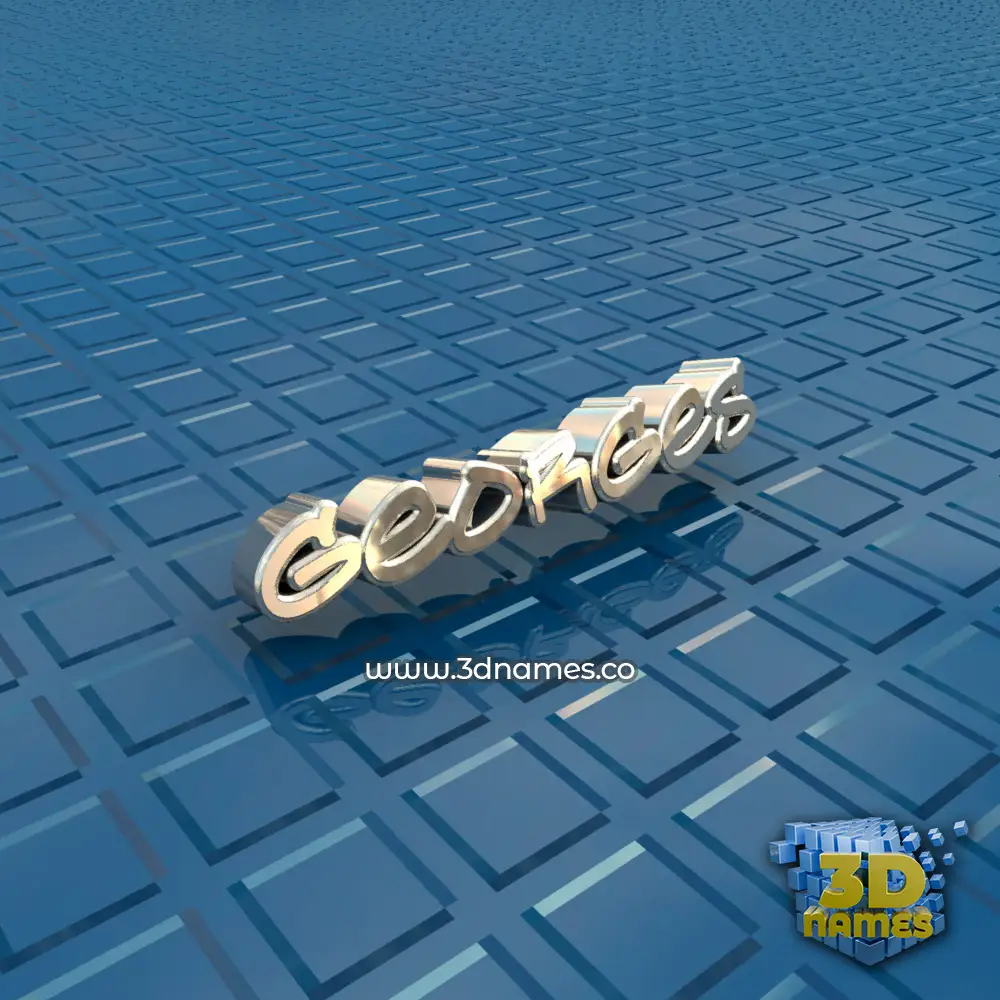 georges in Blue Bling style - 3D name wallpaper