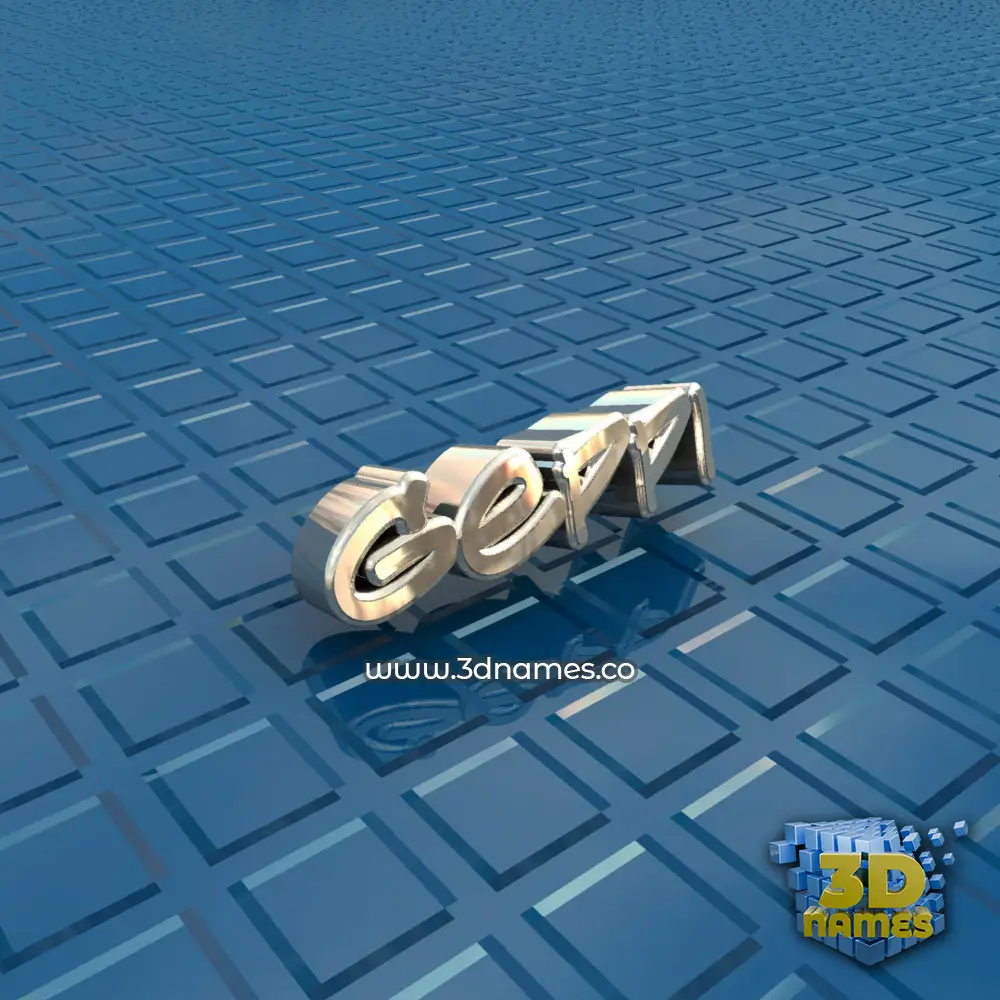 geppi in Blue Bling style - 3D name wallpaper