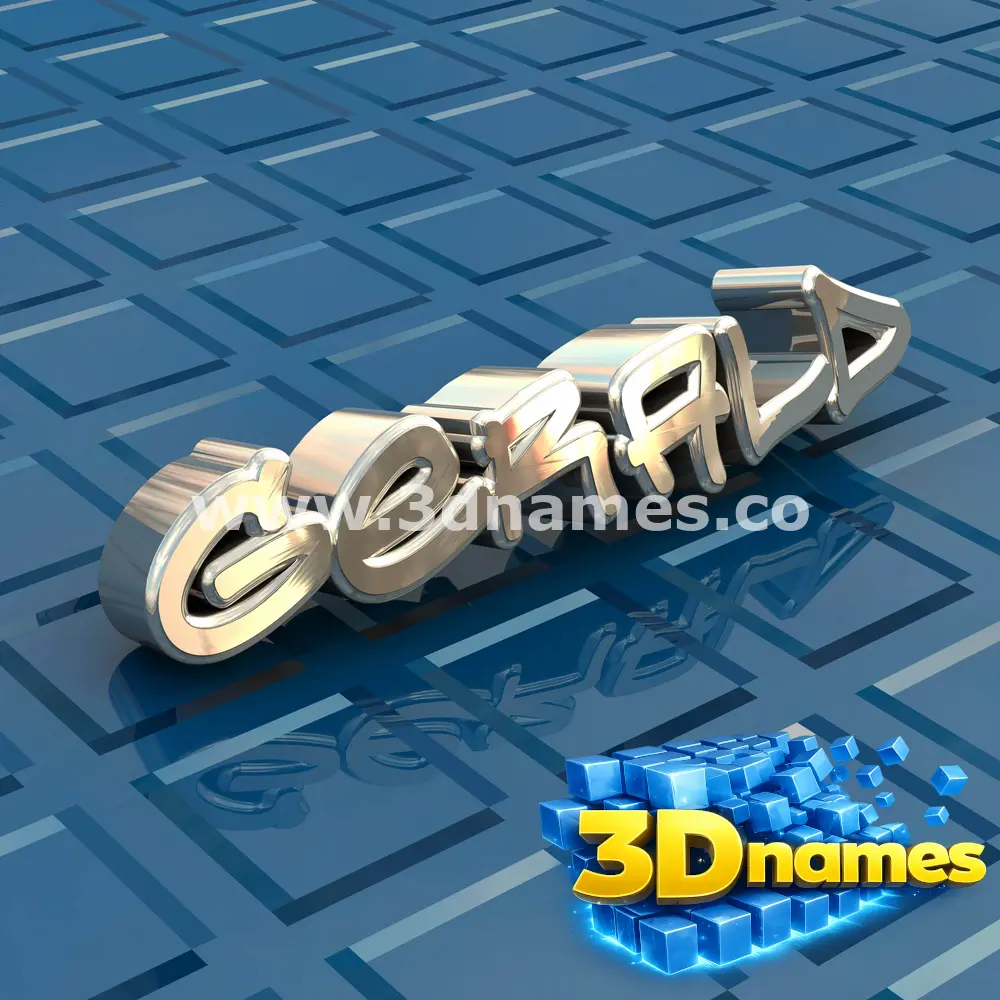 gerald in Blue Bling style - 3D name wallpaper