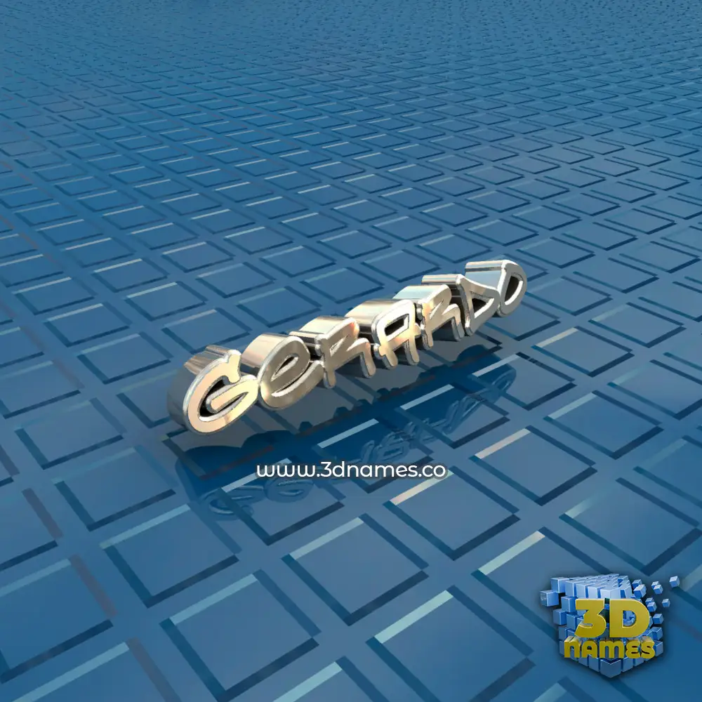 gerardo in Blue Bling style - 3D name wallpaper