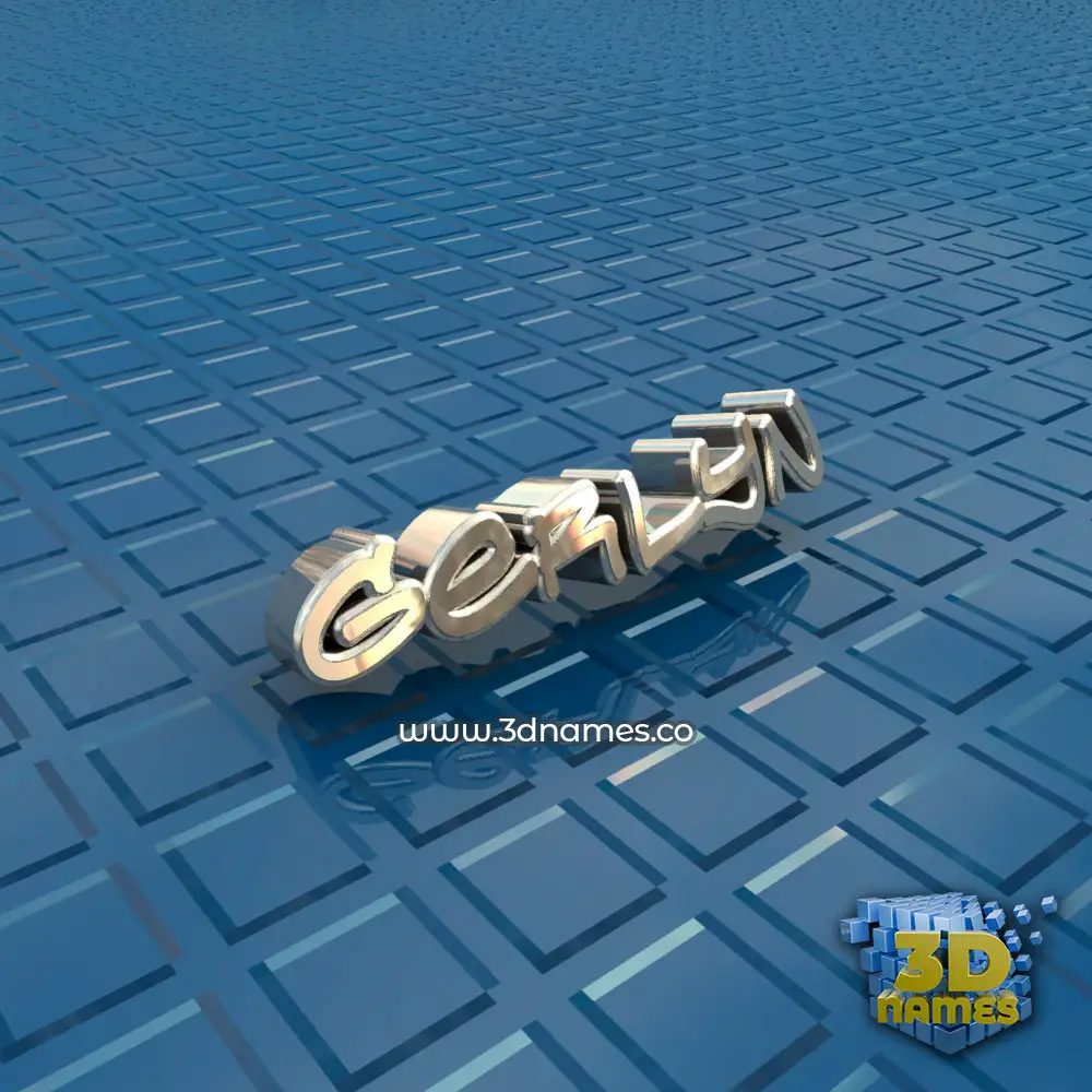 gerlyn in Blue Bling style - 3D name wallpaper