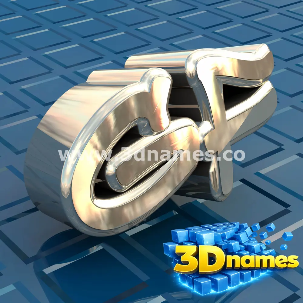 gf in Blue Bling style - 3D name wallpaper