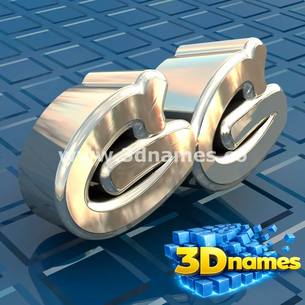 gg in Blue Bling style - 3D name wallpaper