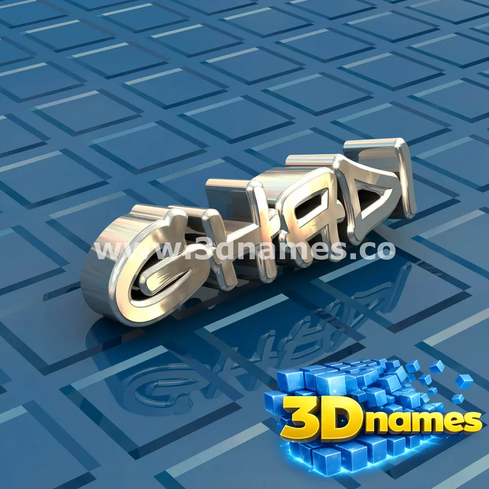 ghadi in Blue Bling style - 3D name wallpaper