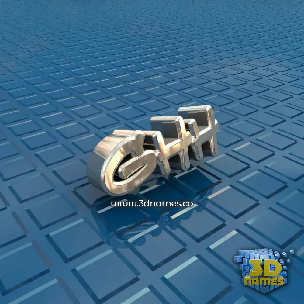 ghh in Blue Bling style - 3D name wallpaper