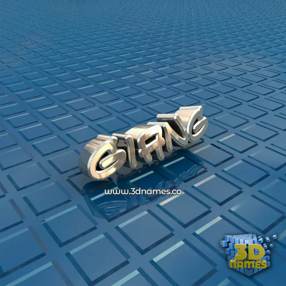 giang in Blue Bling style - 3D name wallpaper