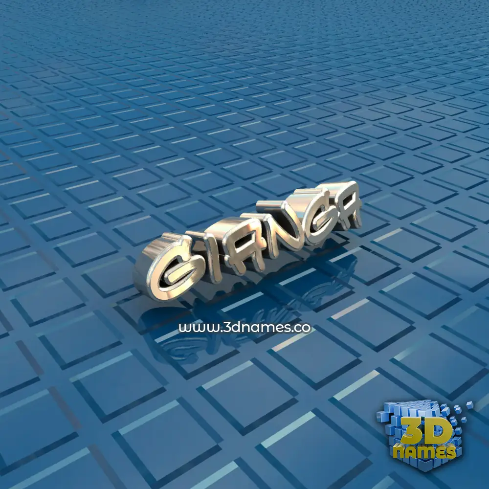 gianga in Blue Bling style - 3D name wallpaper