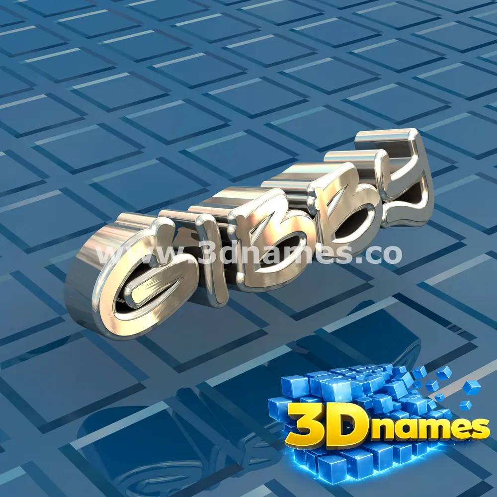 gibby in Blue Bling style - 3D name wallpaper