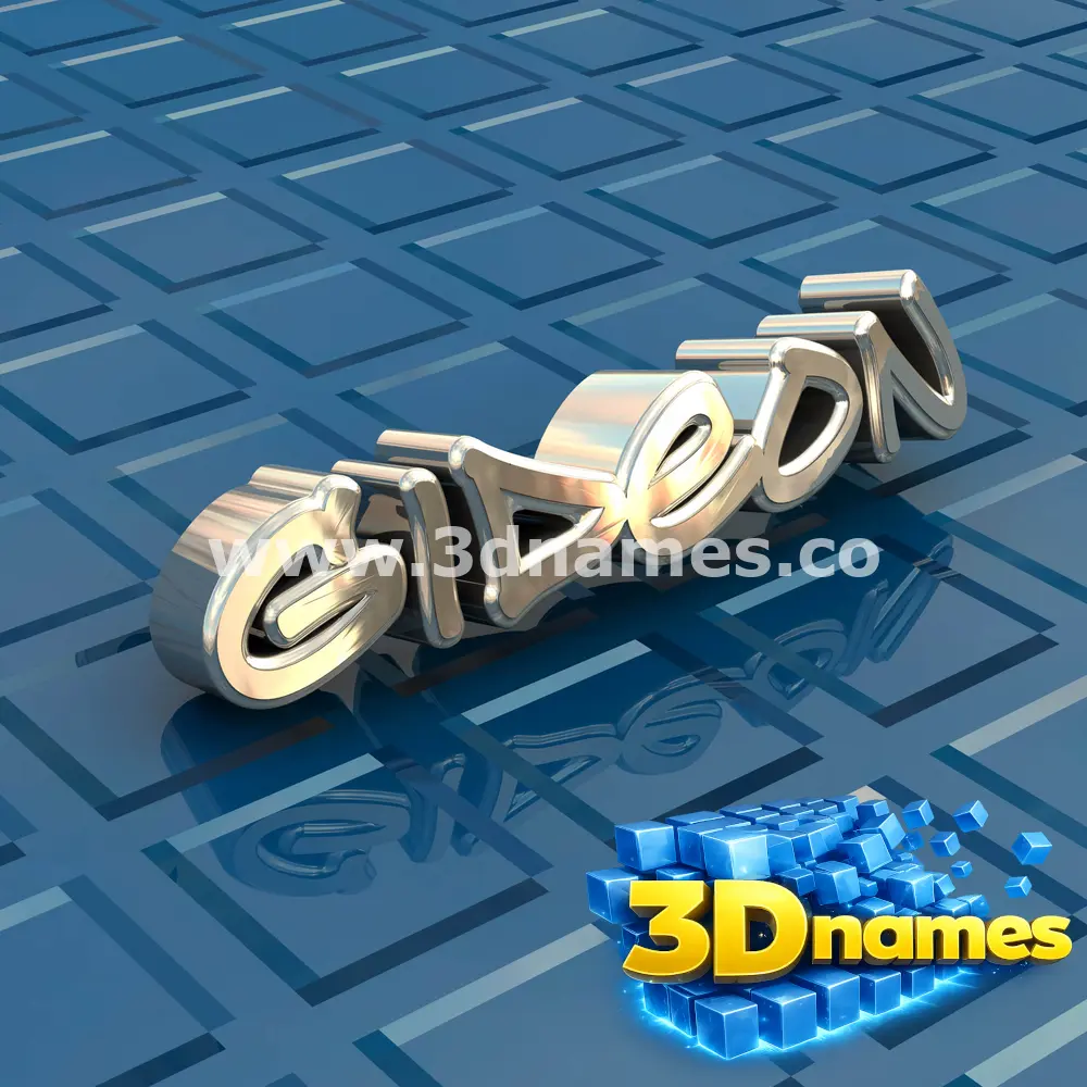 gideon in Blue Bling style - 3D name wallpaper