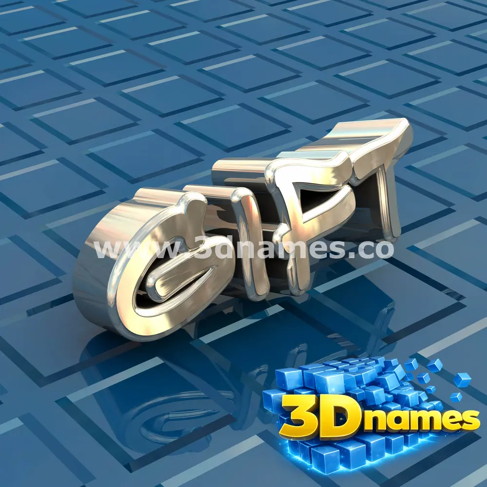 gift in Blue Bling style - 3D name wallpaper