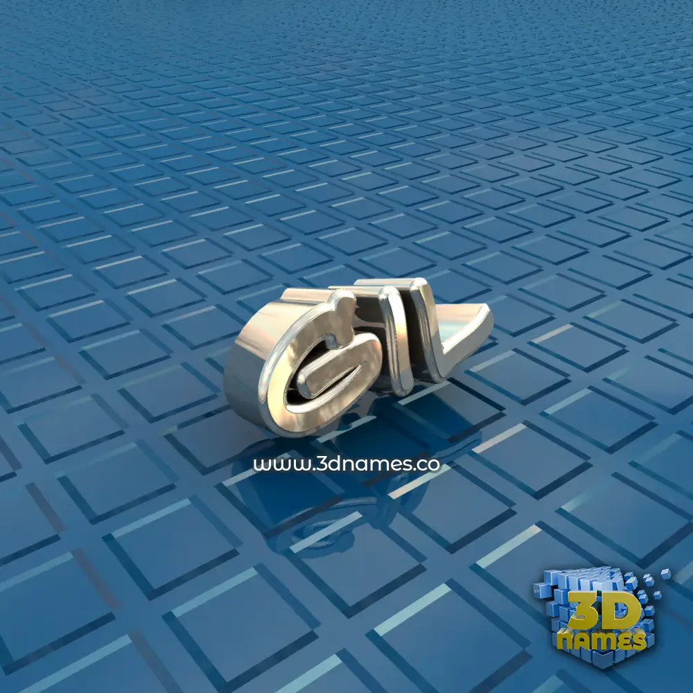 gil in Blue Bling style - 3D name wallpaper