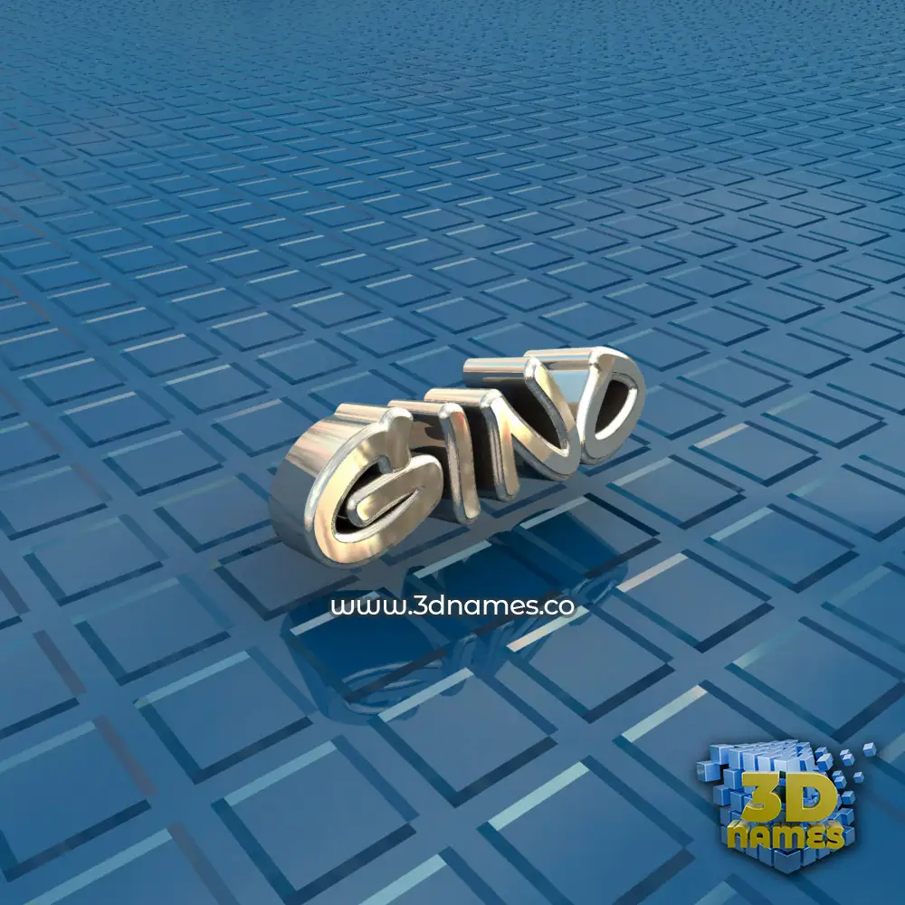 gino in Blue Bling style - 3D name wallpaper