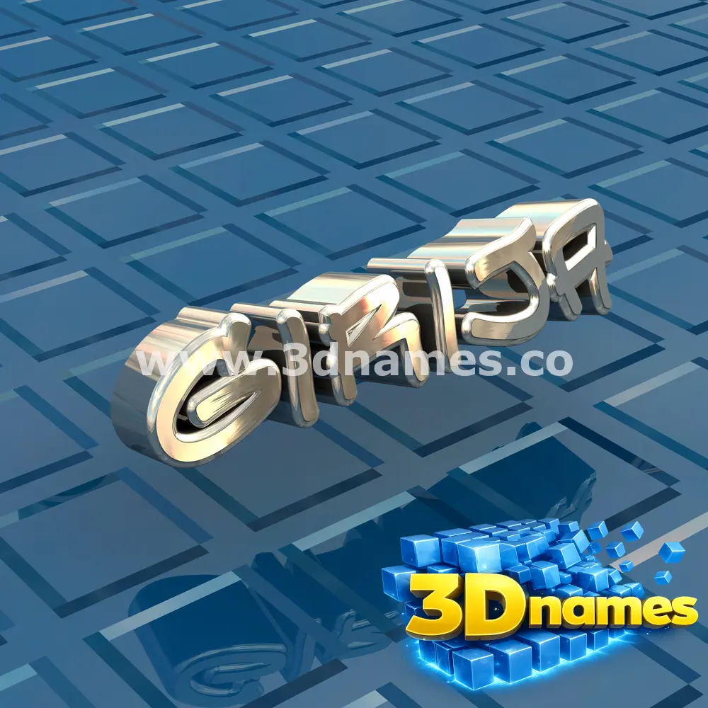 girija in Blue Bling style - 3D name wallpaper