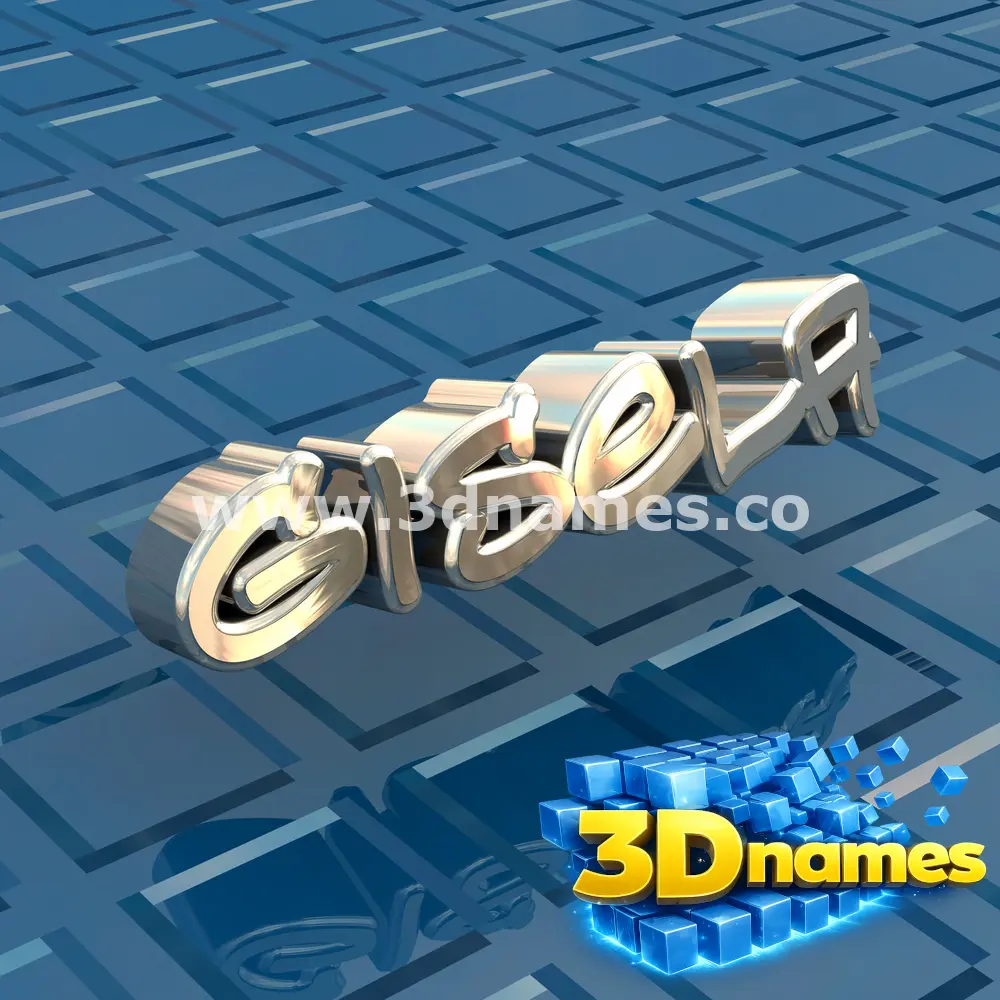 gisela in Blue Bling style - 3D name wallpaper