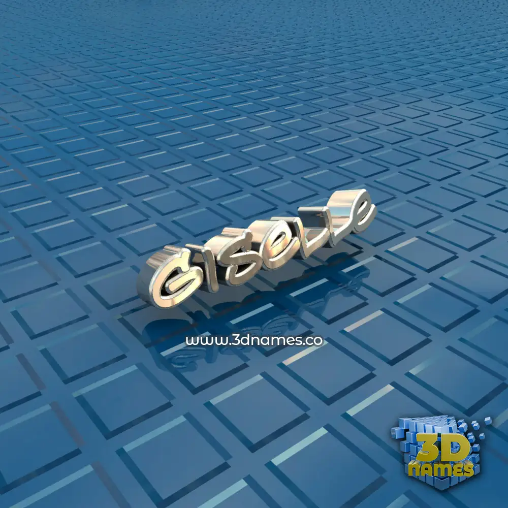 giselle in Blue Bling style - 3D name wallpaper