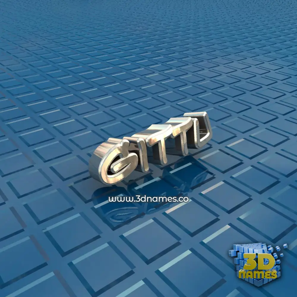 gittu in Blue Bling style - 3D name wallpaper