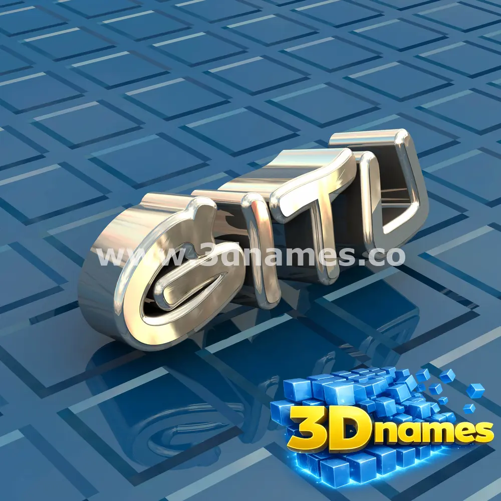 gitu in Blue Bling style - 3D name wallpaper