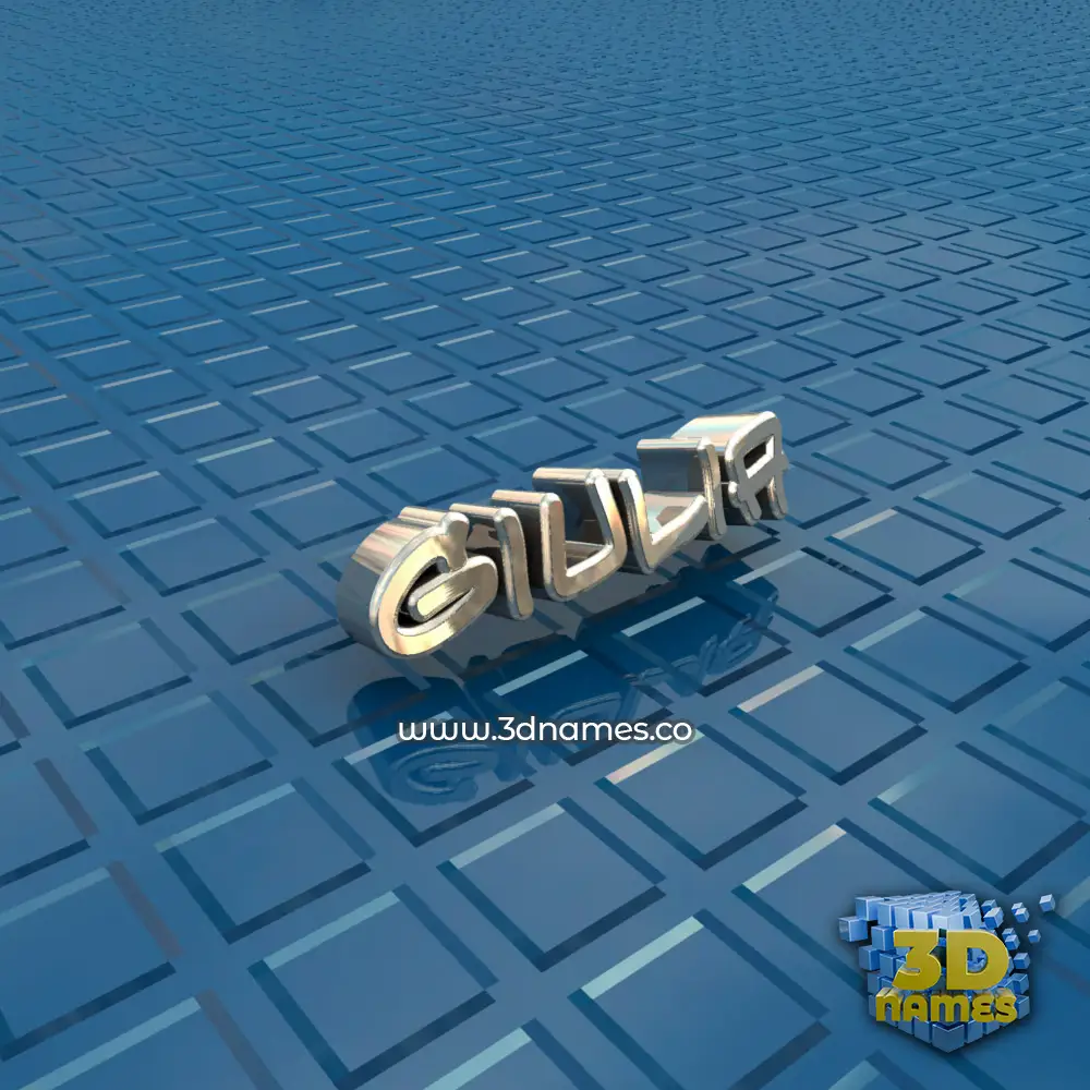 giulia in Blue Bling style - 3D name wallpaper