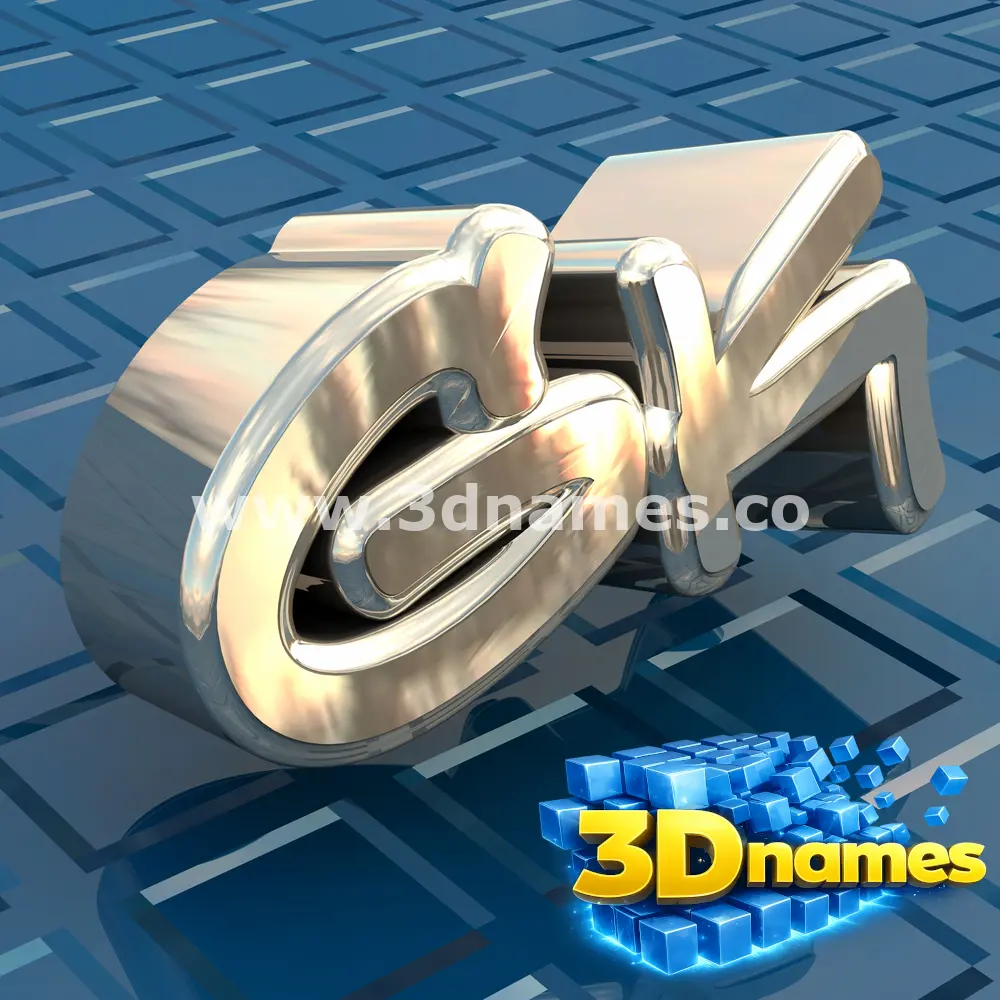 gk in Blue Bling style - 3D name wallpaper