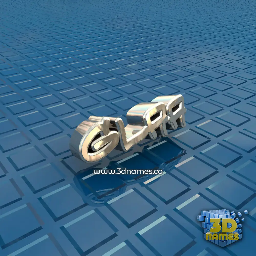 glaa in Blue Bling style - 3D name wallpaper