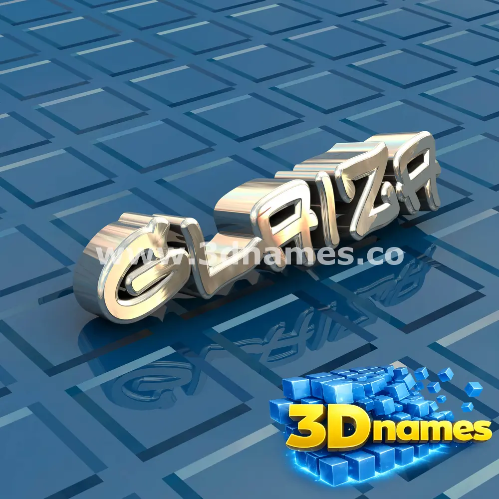 glaiza in Blue Bling style - 3D name wallpaper