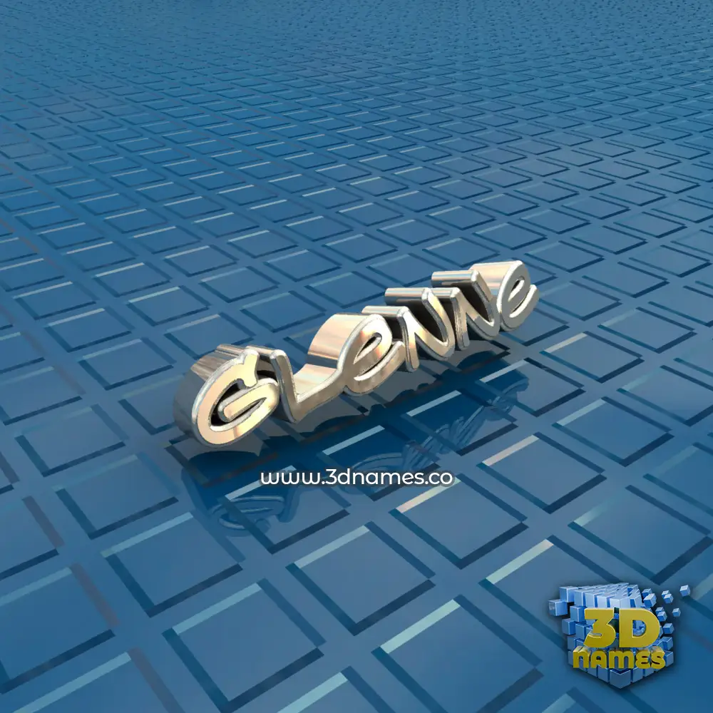 glenne in Blue Bling style - 3D name wallpaper