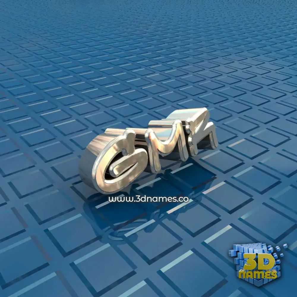 gmr in Blue Bling style - 3D name wallpaper