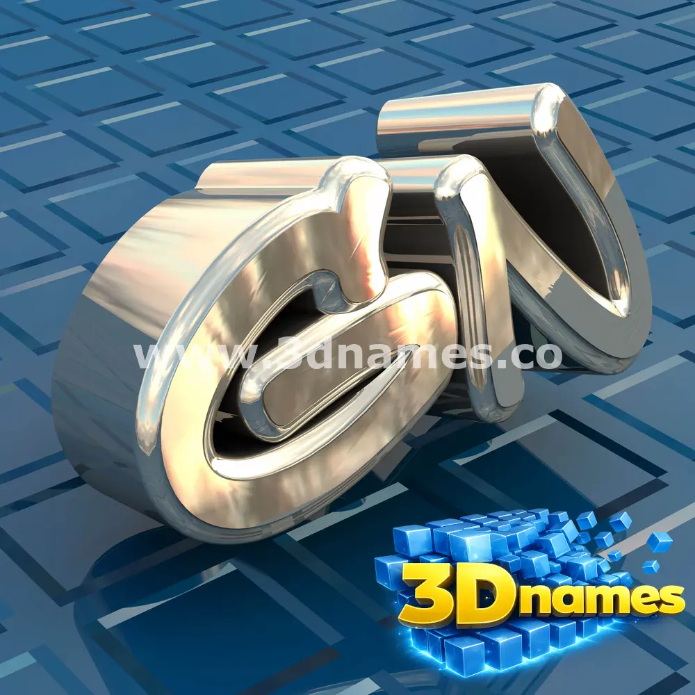gn in Blue Bling style - 3D name wallpaper