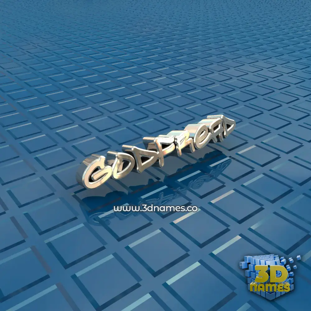 godfread in Blue Bling style - 3D name wallpaper