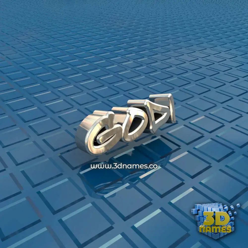 godi in Blue Bling style - 3D name wallpaper