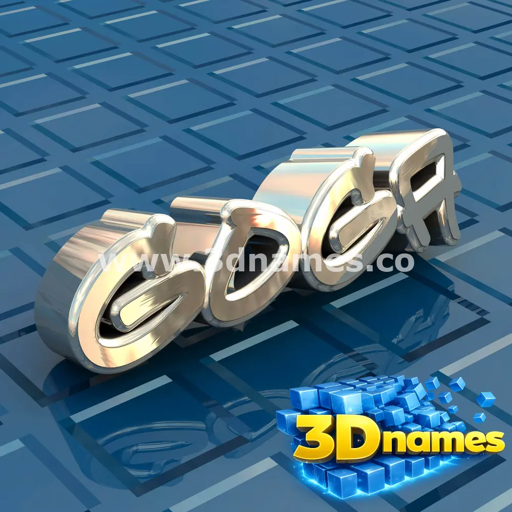 goga in Blue Bling style - 3D name wallpaper