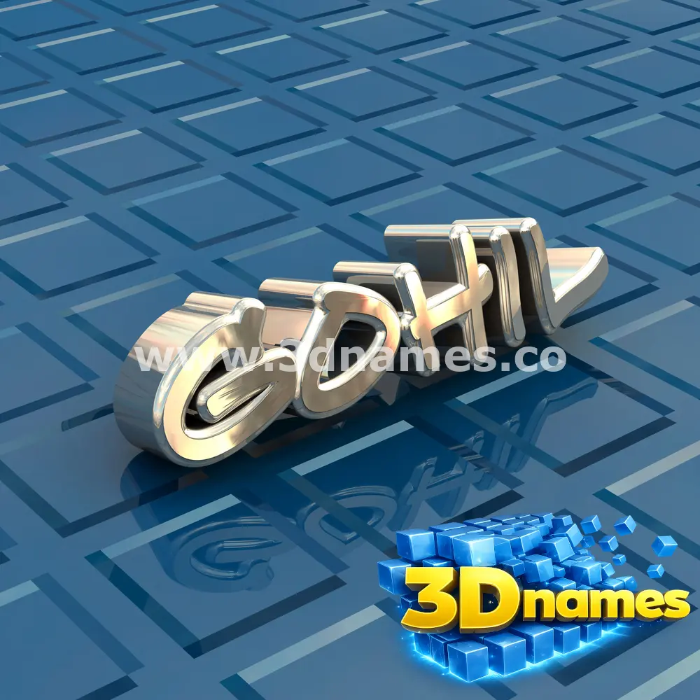 gohil in Blue Bling style - 3D name wallpaper