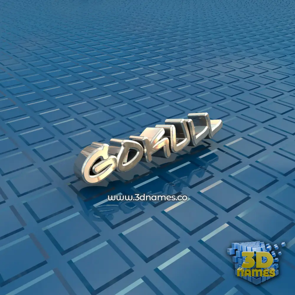 gokull in Blue Bling style - 3D name wallpaper