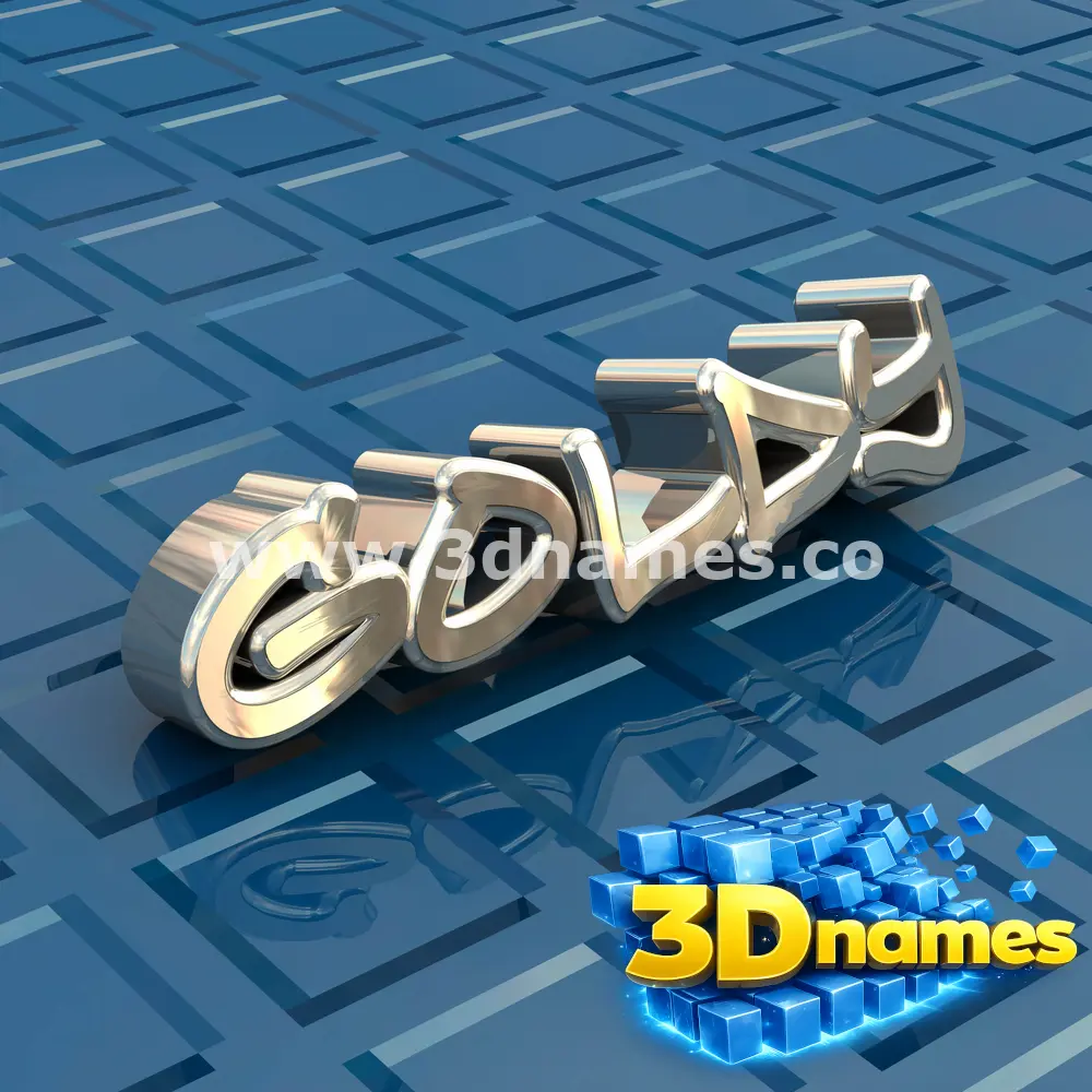 goldy in Blue Bling style - 3D name wallpaper