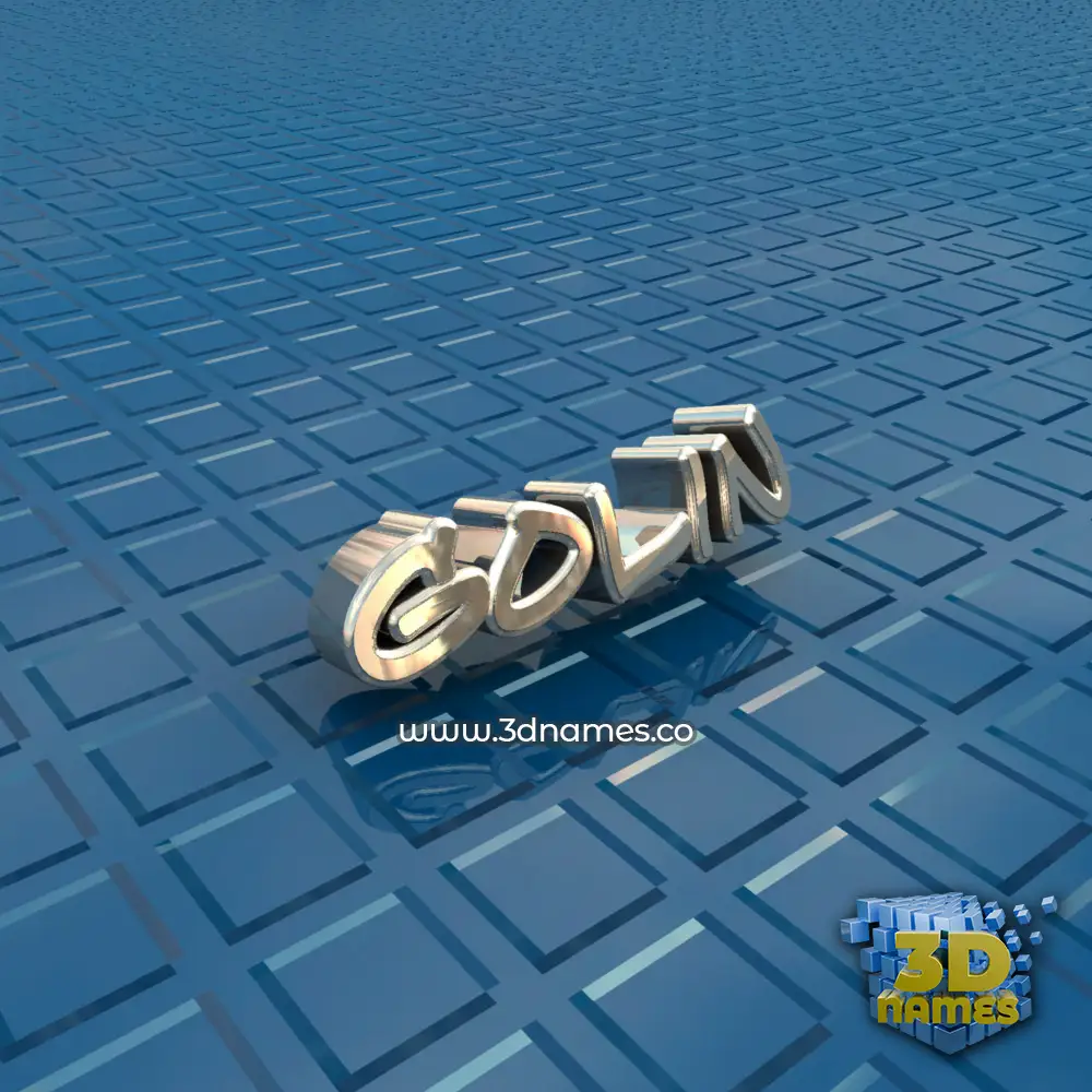 golin in Blue Bling style - 3D name wallpaper