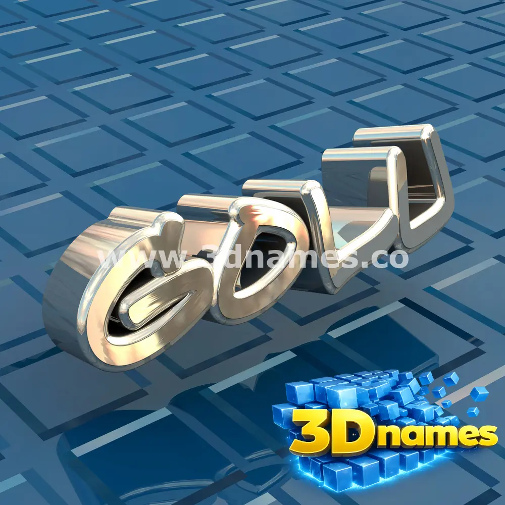 golu in Blue Bling style - 3D name wallpaper