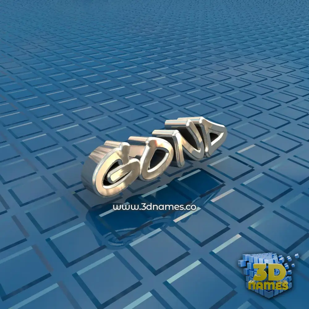 gond in Blue Bling style - 3D name wallpaper