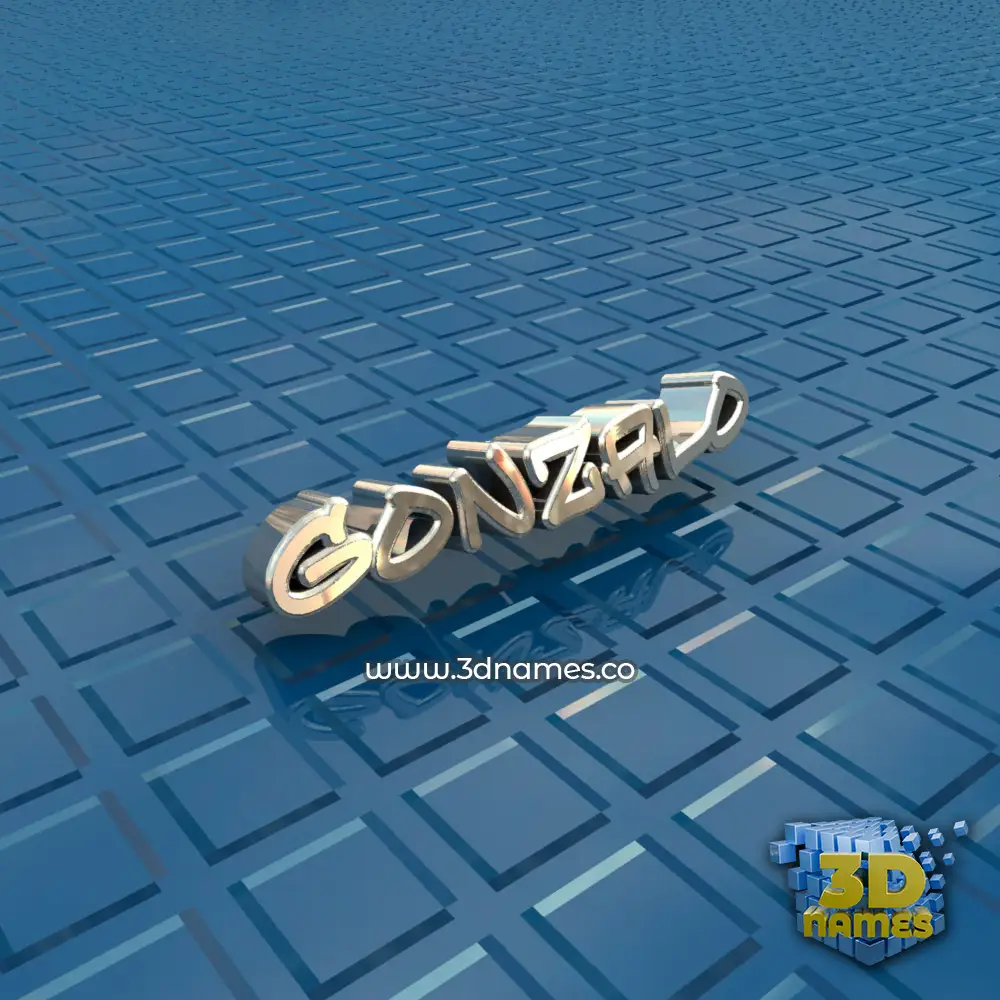gonzalo in Blue Bling style - 3D name wallpaper