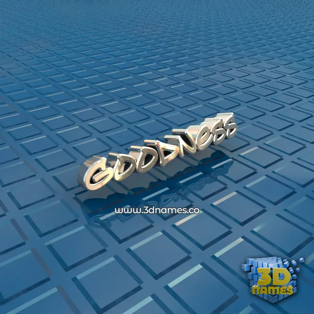 goodness in Blue Bling style - 3D name wallpaper