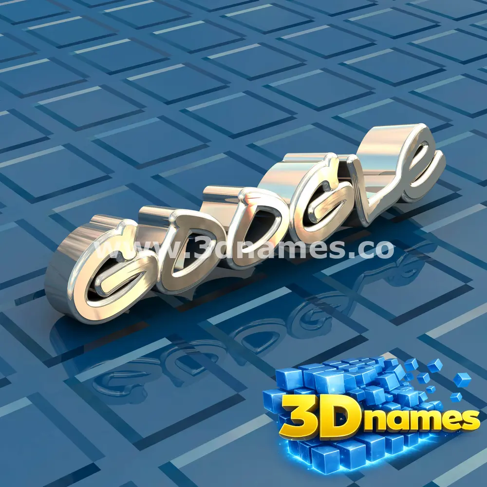 google in Blue Bling style - 3D name wallpaper