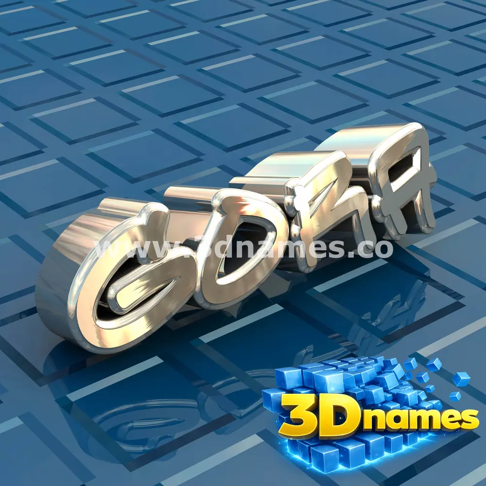 gora in Blue Bling style - 3D name wallpaper