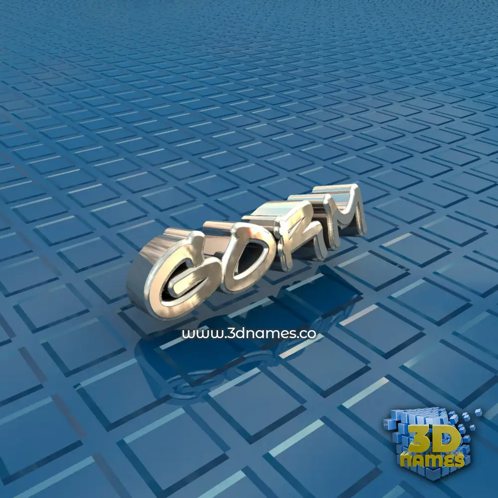 gorm in Blue Bling style - 3D name wallpaper