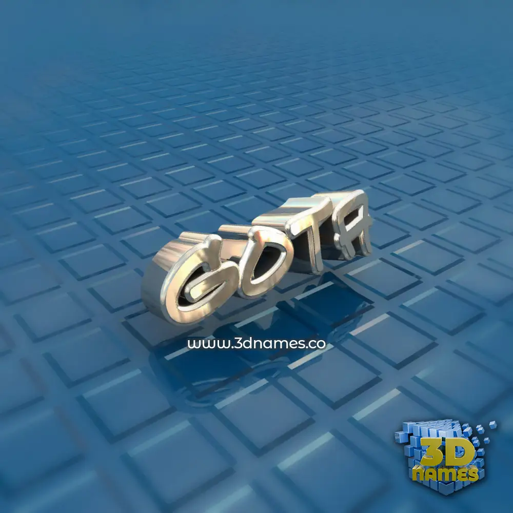 gota in Blue Bling style - 3D name wallpaper
