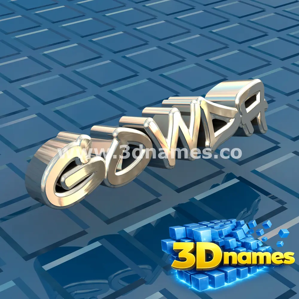 gowda in Blue Bling style - 3D name wallpaper