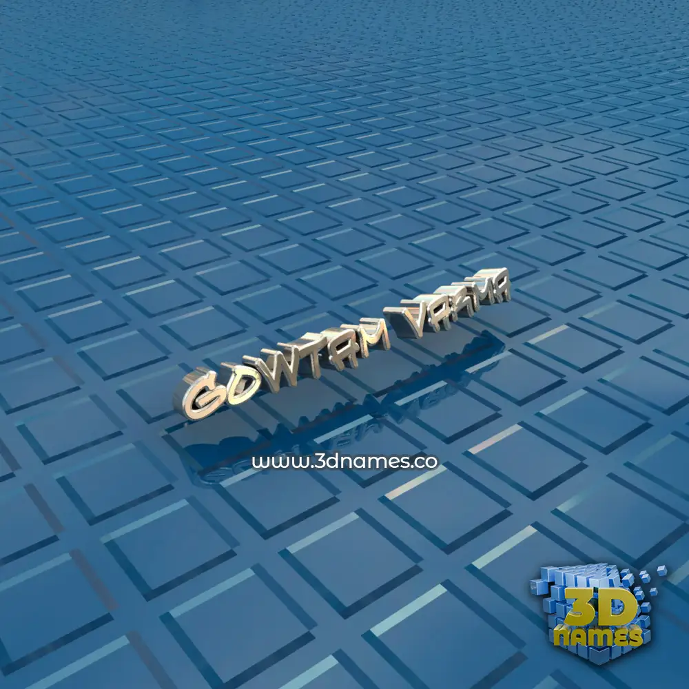 gowtam varma in Blue Bling style - 3D name wallpaper