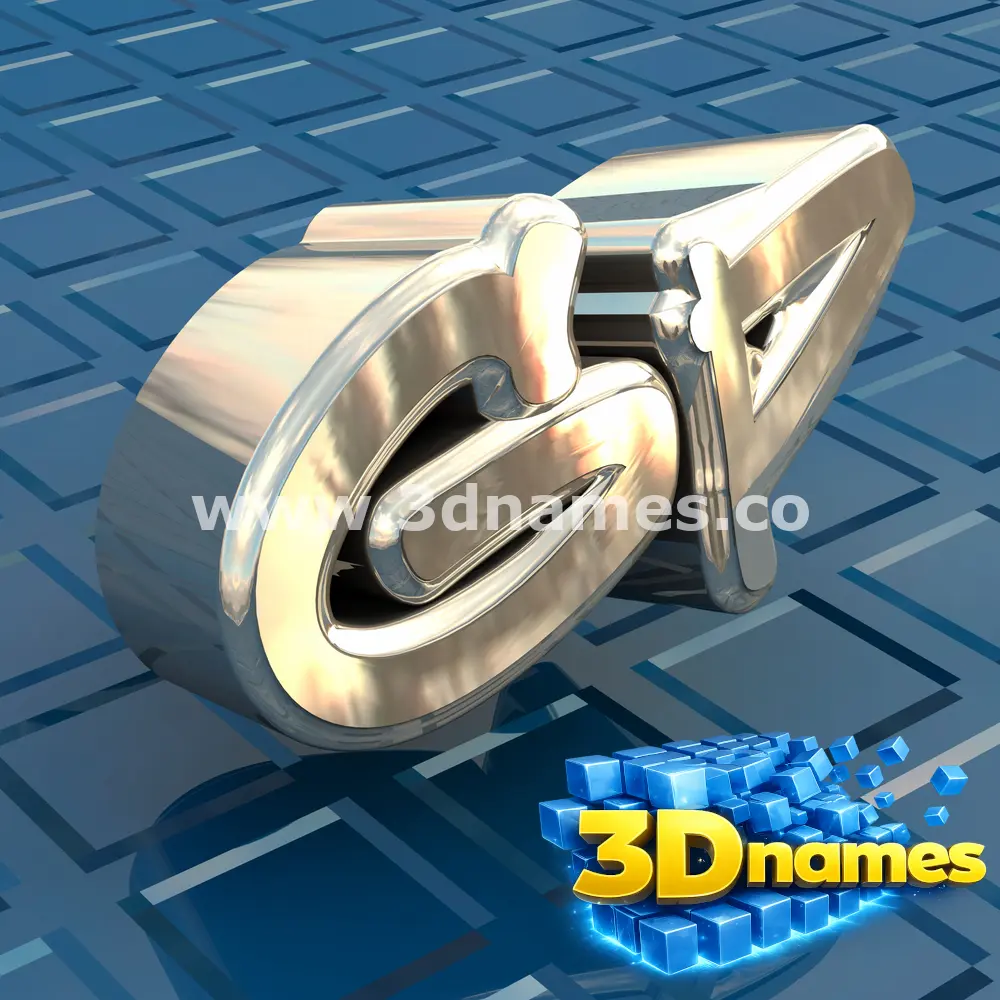 gp in Blue Bling style - 3D name wallpaper