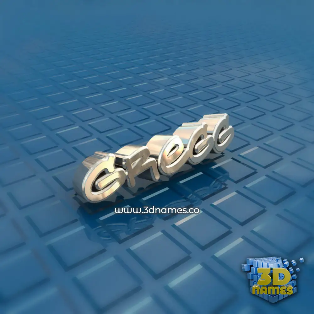 gregg in Blue Bling style - 3D name wallpaper