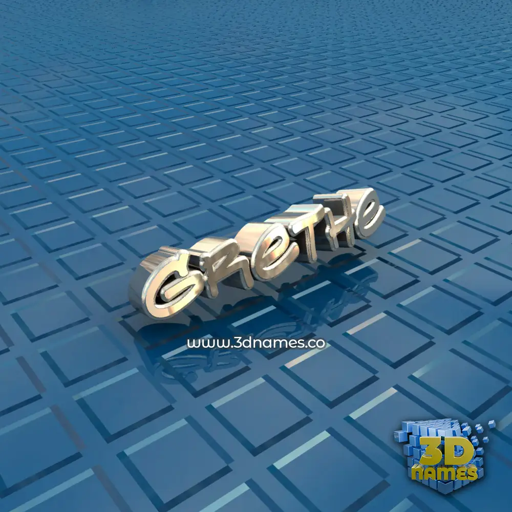 grethe in Blue Bling style - 3D name wallpaper