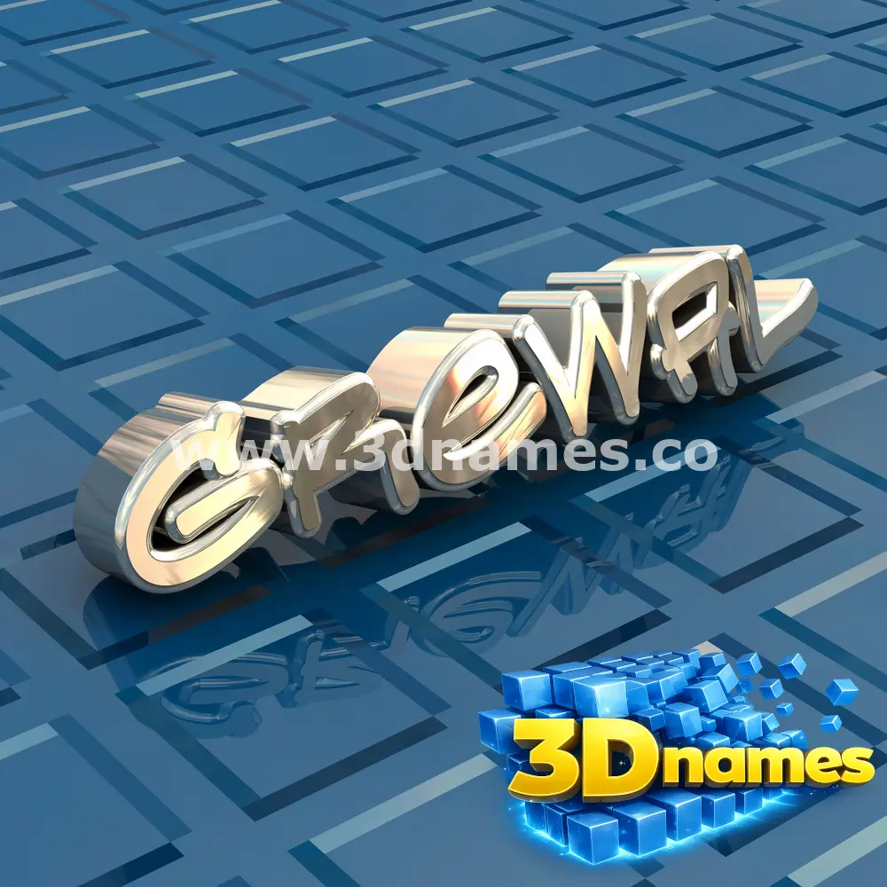 grewal in Blue Bling style - 3D name wallpaper